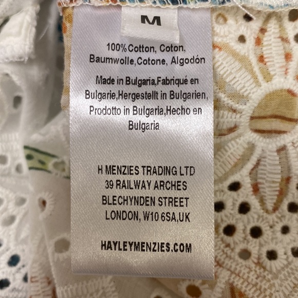 NWT Hayley Menzies white floral romper - Picture 9 of 10